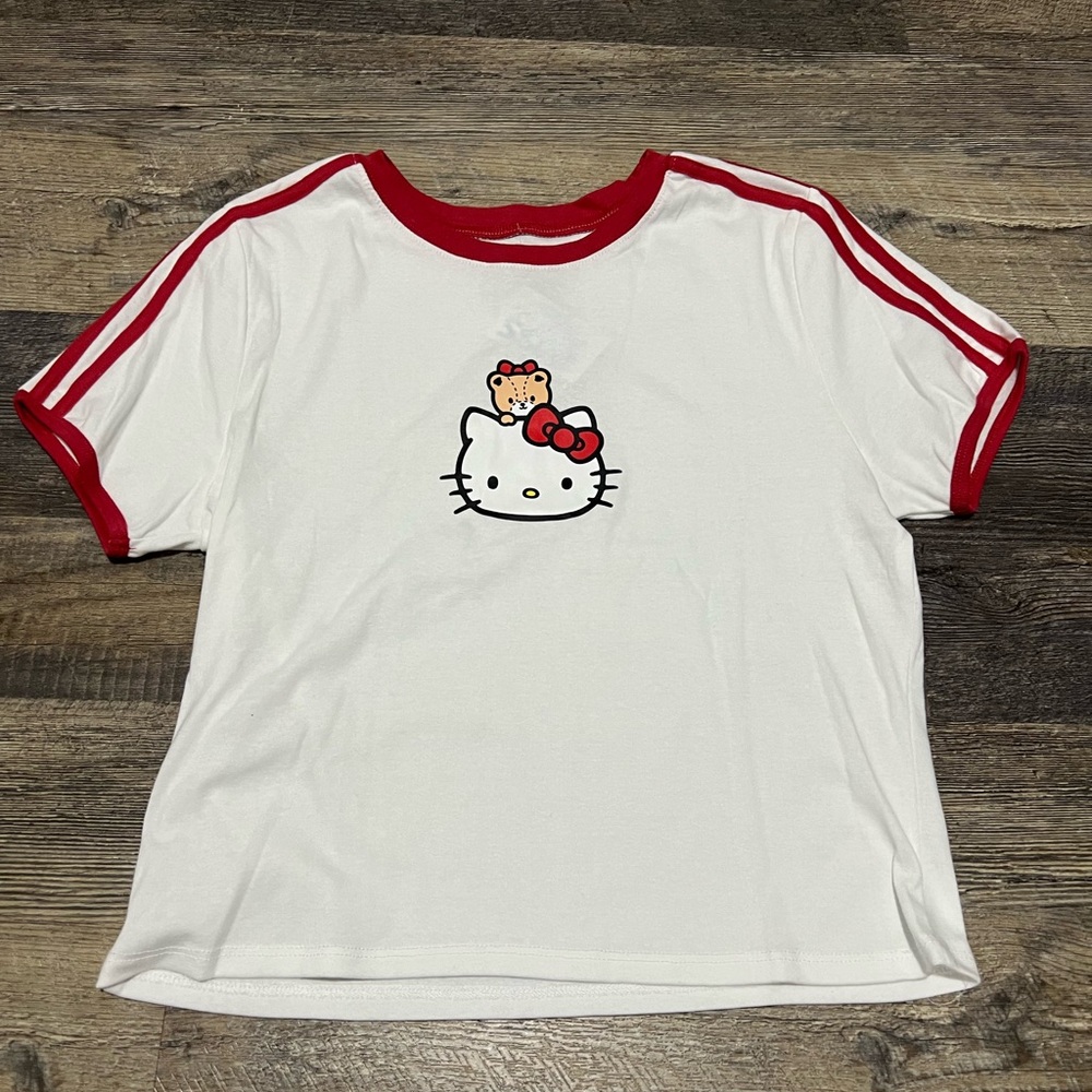 Hello kitty and teddy bear t shirt xl and med